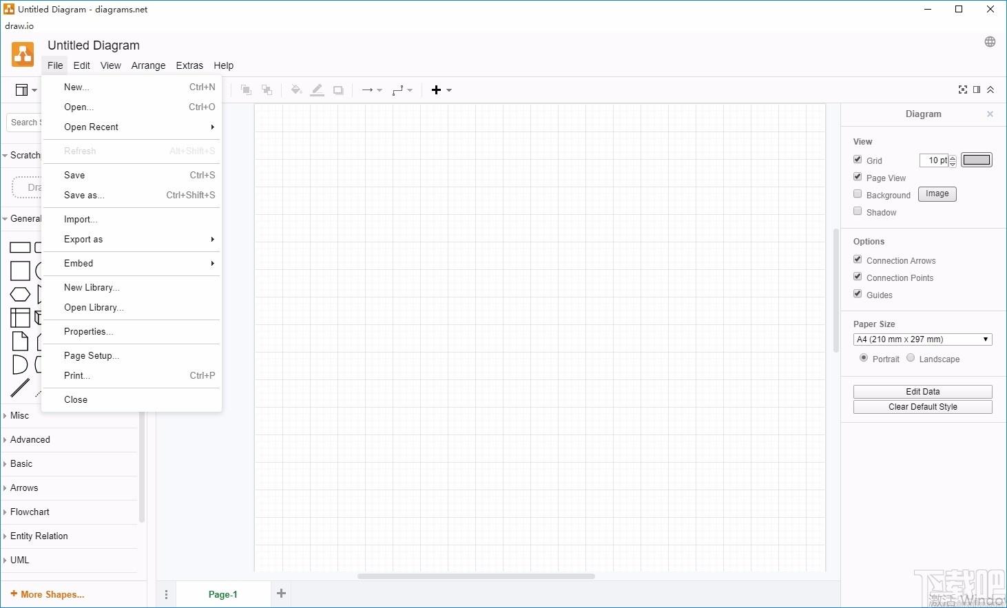 Drawio Desktop下载,流程图绘制软件,流程图绘制