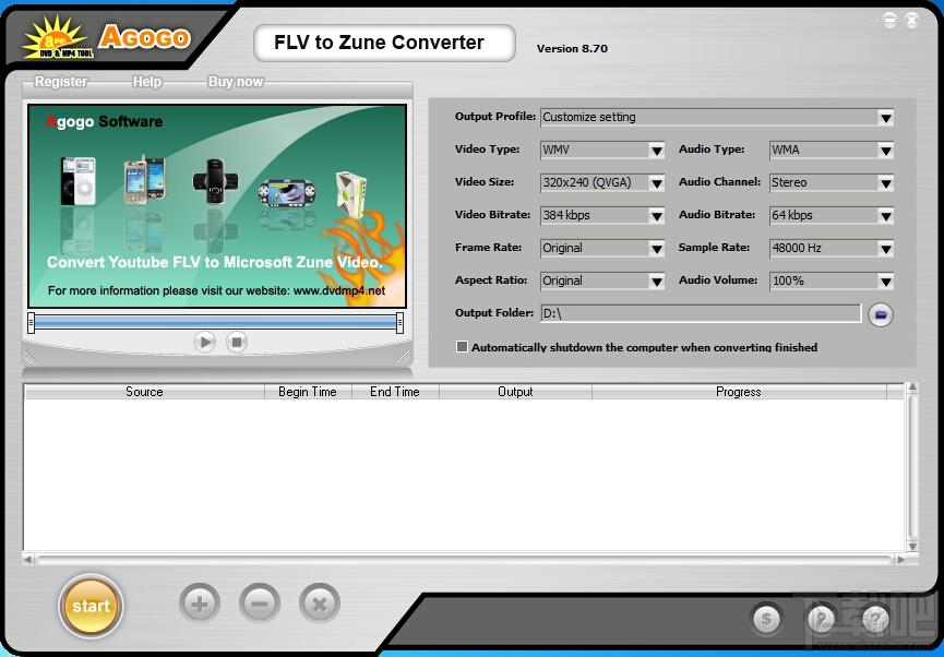 Agogo FLV to Zune Converter,Agogo FLV to Zune Converter下载,Agogo FLV to Zune Conv